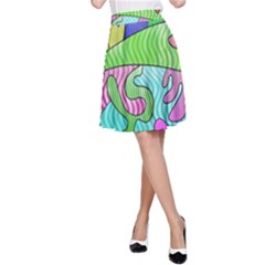 Colorful Stylish Design A-line Skirt by gasi