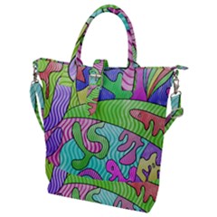 Colorful Stylish Design Buckle Top Tote Bag by gasi