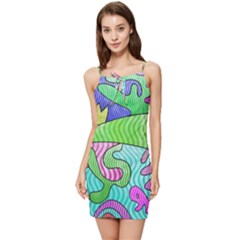 Colorful Stylish Design Summer Tie Front Dress by gasi