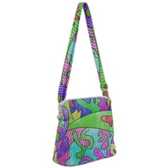 Colorful Stylish Design Zipper Messenger Bag by gasi