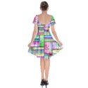 Colorful pattern Short Sleeve Bardot Dress View2