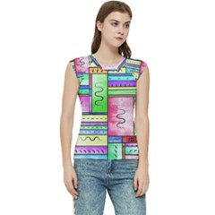 Colorful Pattern Women s Raglan Cap Sleeve Tee by gasi