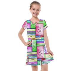 Colorful Pattern Kids  Cross Web Dress by gasi