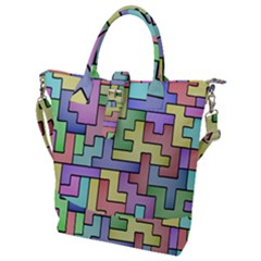 Colorful Stylish Design Buckle Top Tote Bag by gasi