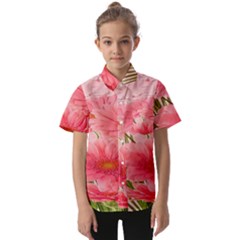 Nature Flowers Kids  Short Sleeve Shirt by Sparkle