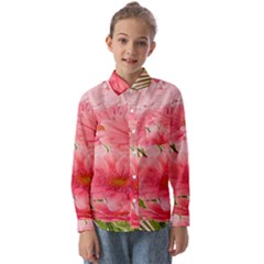 Nature Flowers Kids  Long Sleeve Shirt by Sparkle