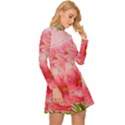 Nature Flowers Long Sleeve Velour Longline Dress View3