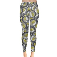 Gong Instrument Motif Pattern Leggings  by dflcprintsclothing