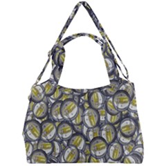 Gong Instrument Motif Pattern Double Compartment Shoulder Bag by dflcprintsclothing