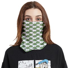 Funny Frog Cartoon Drawing Motif Pattern Face Covering Bandana (two Sides) by dflcprintsclothing