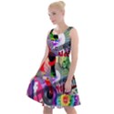 Social Media Interaction Woman Knee Length Skater Dress View1