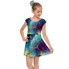 Abstract Galactic Kids  Cap Sleeve Dress by Ravend