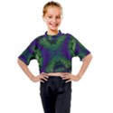 Fractal Abstract Art Pattern Kids Mock Neck Tee View1