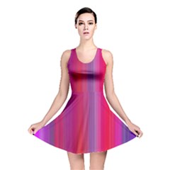 Multicolored Abstract Linear Print Reversible Skater Dress by dflcprintsclothing