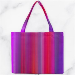 Multicolored Abstract Linear Print Mini Tote Bag by dflcprintsclothing