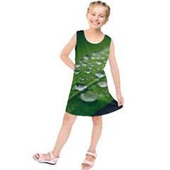 Green Water Leaf Kids  Tunic Dress by artworkshop