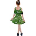 Green Water Leaf Kids  Shoulder Cutout Chiffon Dress View2