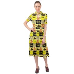 Smily Keyhole Neckline Chiffon Dress by Sparkle