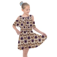 Pugs Kids  Shoulder Cutout Chiffon Dress by Sparkle