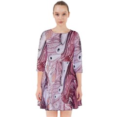 Cora; Abstraction Smock Dress by kaleidomarblingart