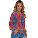 Firey Repeats I Women s Long Sleeve Button Down Shirt View3