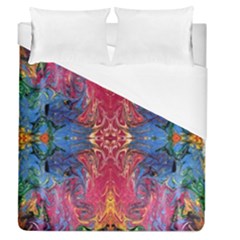 Firey Repeats I Duvet Cover (queen Size) by kaleidomarblingart