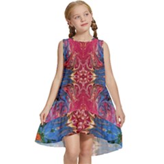 Firey Repeats I Kids  Frill Swing Dress by kaleidomarblingart