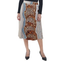 Bread Is Life - Italian Food Classic Velour Midi Skirt  by ConteMonfrey