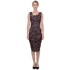 Random Abstract Geometry Motif Pattern Sleeveless Pencil Dress by dflcprintsclothing