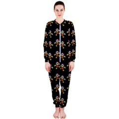 Dancing Clowns Black Onepiece Jumpsuit (ladies) by TetiBright