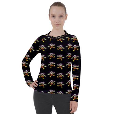 Dancing Clowns Black Women s Pique Long Sleeve Tee by TetiBright