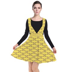 Pattern Plunge Pinafore Dress by Sparkle