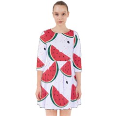 Watermelon Seamless Pattern Smock Dress by Jancukart