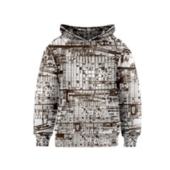 Antique Oriental Town Map  Kids  Pullover Hoodie by ConteMonfrey