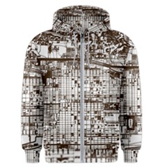 Antique Oriental Town Map  Men s Zipper Hoodie by ConteMonfrey