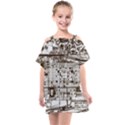 Antique Oriental Town Map  Kids  One Piece Chiffon Dress View1