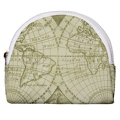 Vintage Mapa Mundi  Horseshoe Style Canvas Pouch by ConteMonfrey