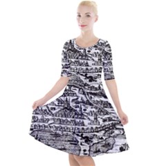 Old Civilization Quarter Sleeve A-line Dress by ConteMonfrey