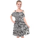 Old Civilization Kids  Cut Out Shoulders Chiffon Dress View1