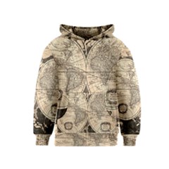 World Map - Nova Delineatio Totius Orbis Terrarum -  1659-1733 Kids  Pullover Hoodie by ConteMonfrey