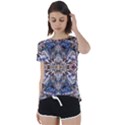 Marbling Blend  Short Sleeve Open Back Tee View1