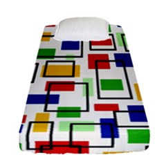 Colorful Rectangles                                                                     Fitted Sheet (single Size) by LalyLauraFLM