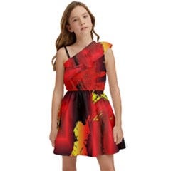 Red Light Ii Kids  One Shoulder Party Dress by MRNStudios