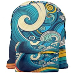 Waves Wave Ocean Sea Abstract Whimsical Giant Full Print Backpack by Jancukart