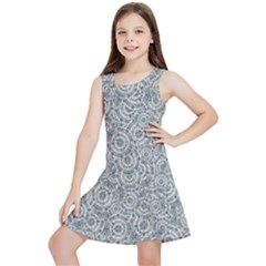 Circle Ornate Motif Random Pattern Kids  Lightweight Sleeveless Dress by dflcprintsclothing