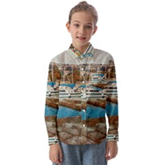 Alone On Gardasee, Italy  Kids  Long Sleeve Shirt by ConteMonfrey