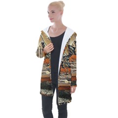 Art Boats Garda, Italy  Longline Hooded Cardigan by ConteMonfrey