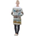 Side way to Lake Garda, Italy. Longline Hooded Cardigan View2