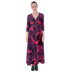 Abstract Pattern Texture Art Button Up Maxi Dress by Jancukart