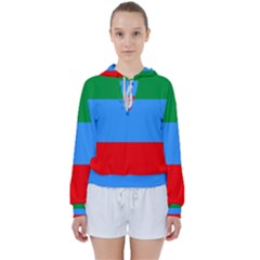 Dagestan Flag Women s Tie Up Sweat by tony4urban